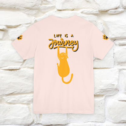 "Life Is A Journey'' Cat T-Shirt | Front & Back Design | Nunu&Miao Studio