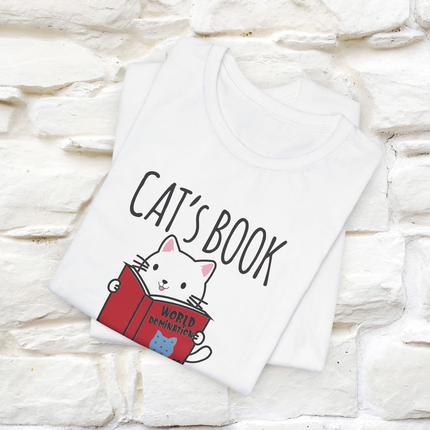 "Cat's Book Coffee" Cat T-Shirt for Men & Women | 100% Cotton* | Cozy Vibes for Book & Cat Lovers