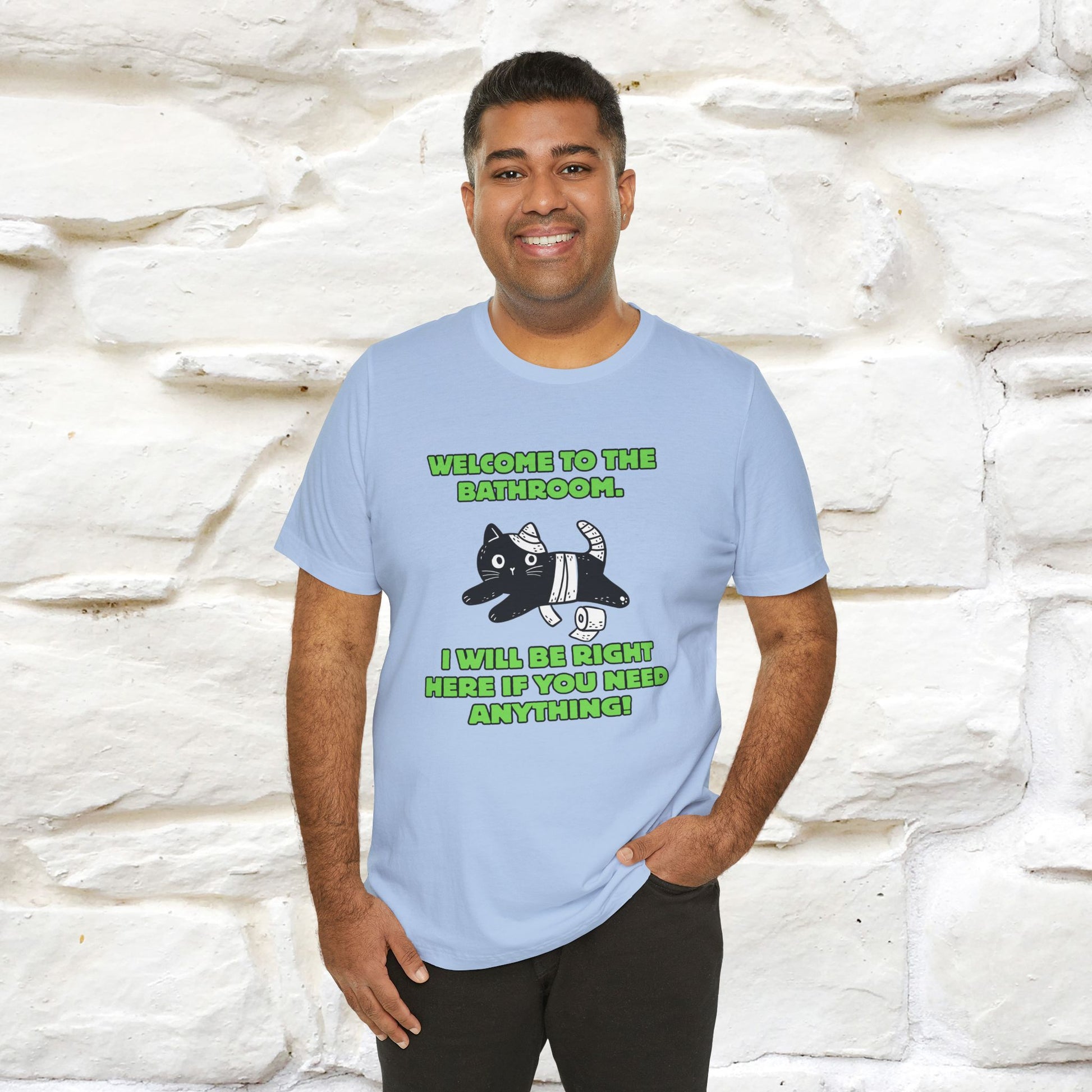 "Welcome To The Bathroom..."Funny  Cat T-shirt |Nunu&Miao Studio - Nunu&Miao Studio