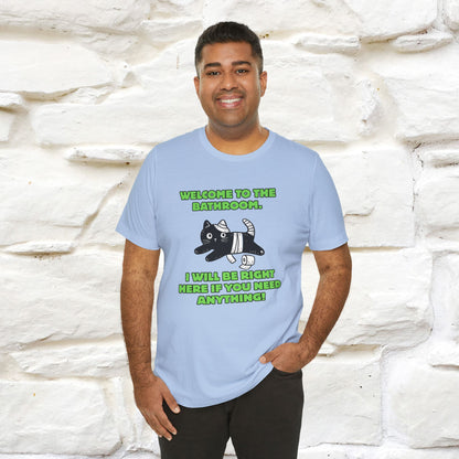 "Welcome To The Bathroom..."Funny  Cat T-shirt |Nunu&Miao Studio - Nunu&Miao Studio