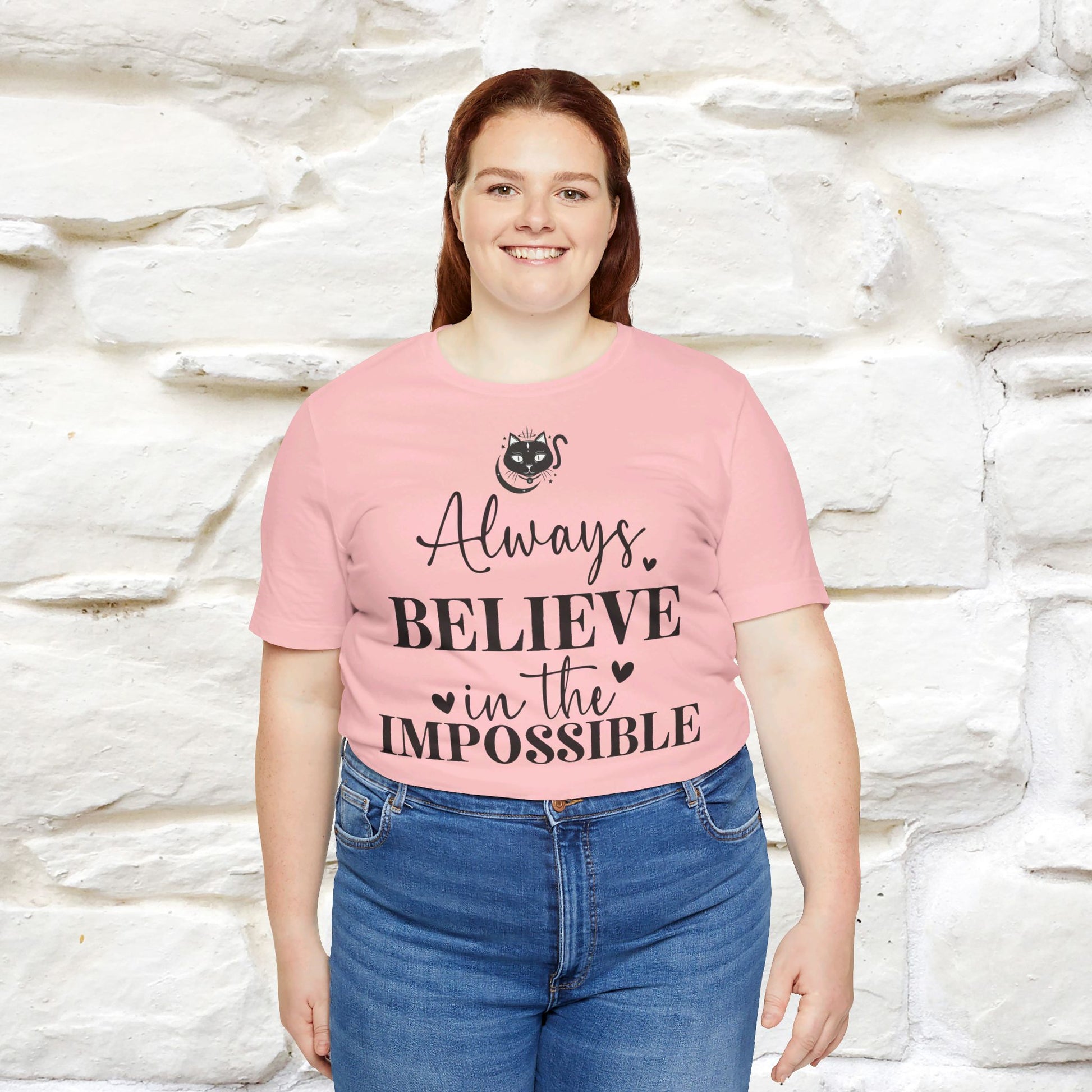 ''Always Believe In The Impossible'' T-shirt for Women 100% Cotton* - Nunu&Miao Studio