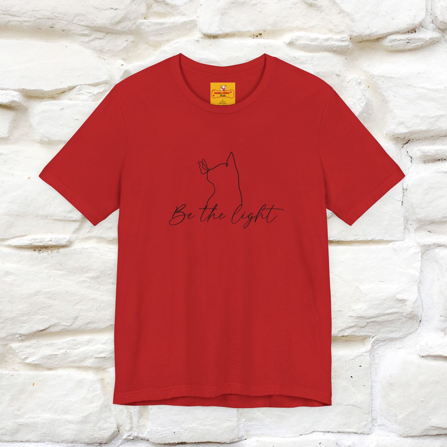 "Be The Light" Cat T-Shirt | Front & Back Design | Nunu&Miao Studio