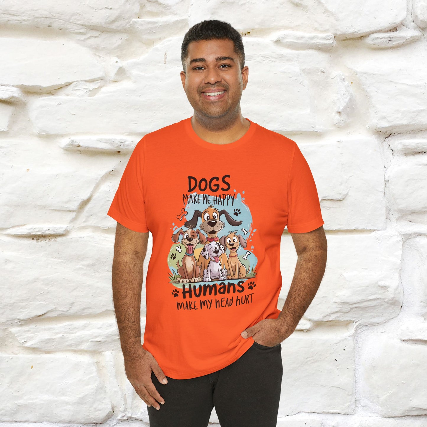 " Dogs Make Me Happy ..."  T-shirt |Nunu&Miao Studio