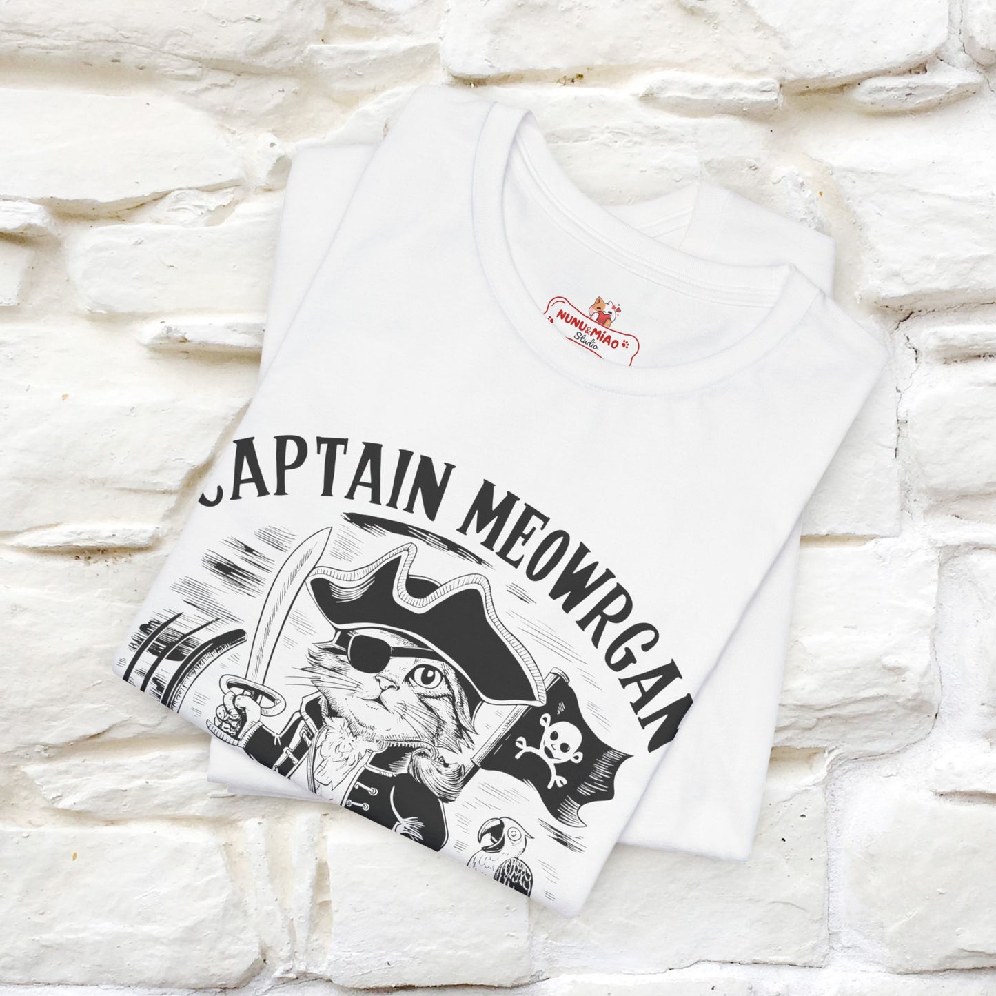 Captain Meowrgan Treasure Hunter T-Shirt | Adventure Cat Tee for Men & Women | 100% Cotton*