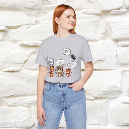 "Humans Are Way Ahead In The Evil Game! 😈😼" Cat  T-shirt |Nunu&Miao Studio