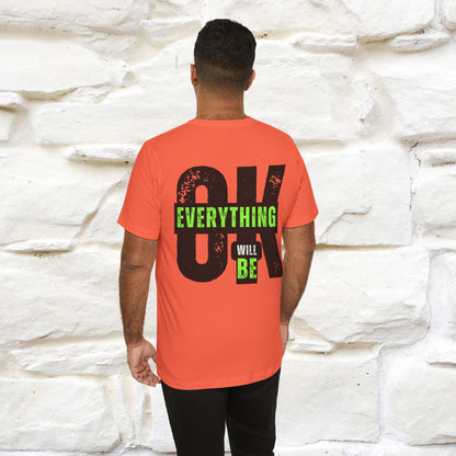 ''Everything Will Be Ok '' Cat T-Shirt Front and Back Design | Nunu&Miao Studio