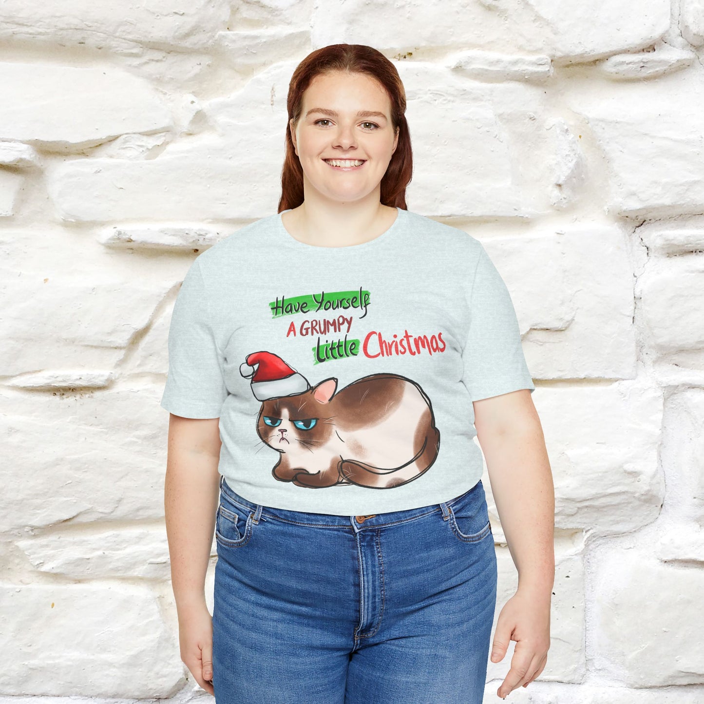 Have Yourself a Grumpy Little Christmas | Festive Cat Christmas Shirt for Men & Women | 100% Cotton*