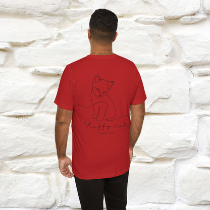 ''Happy Cat Happy Slave'' Cat T-shirt for Men Front and Back Design, 100% Cotton* - Nunu&Miao Studio