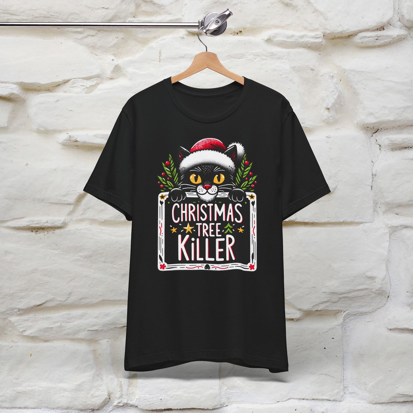 Christmas Tree Killer | Festive Cat Christmas Shirt for Men & Women | 100% Cotton*