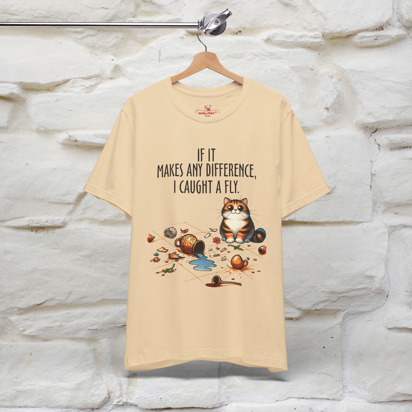 "If It Makes Any Difference, I Caught A Fly" Funny Cat T-Shirt for Men & Women | 100% Cotton* 🐾