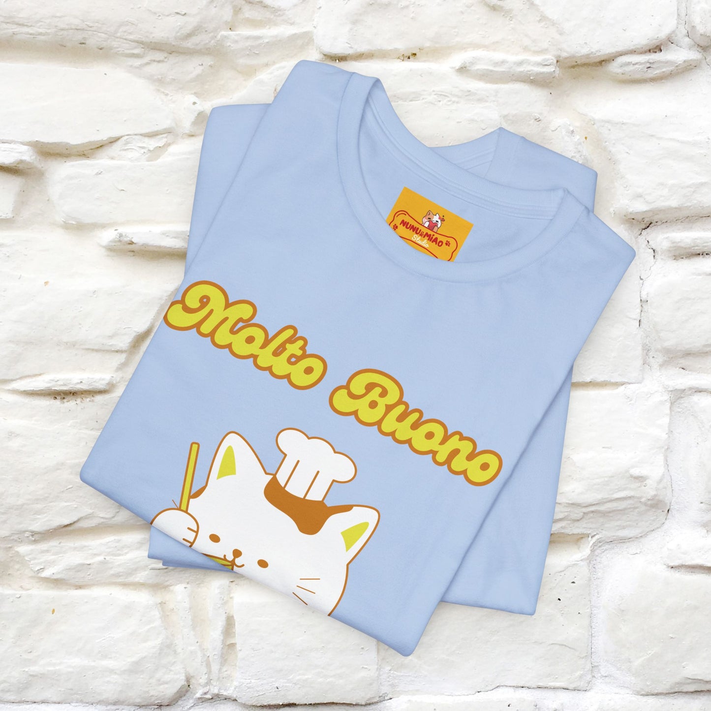 “Molto Buono Cat T-Shirt | Italian-Inspired Cat Shirt for Men & Women | 100% Cotton”
