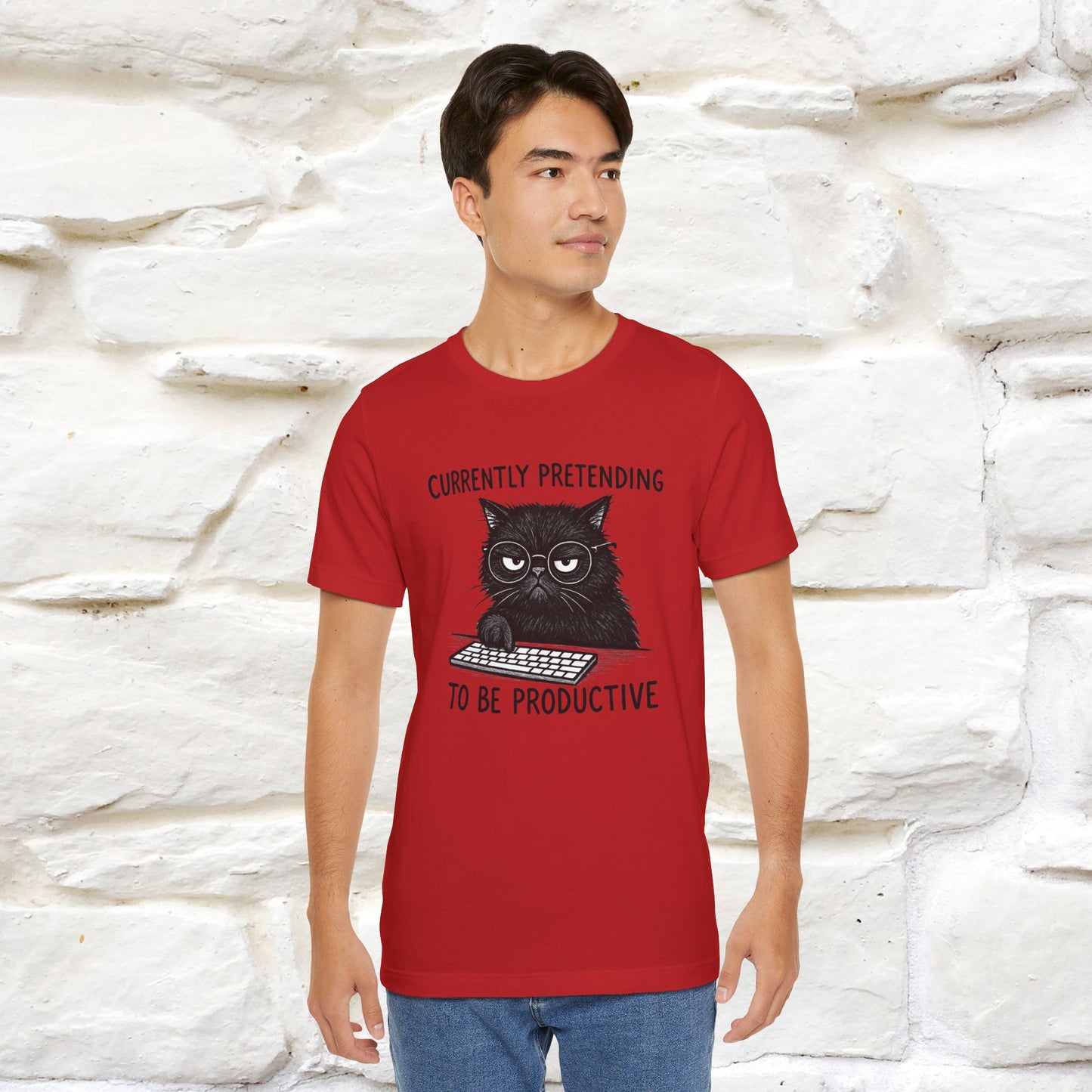 "Currently Pretending To Be Productive" |Cat T-Shirt | Nunu&Miao Studio