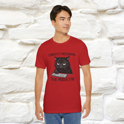 "Currently Pretending To Be Productive" |Cat T-Shirt | Nunu&Miao Studio