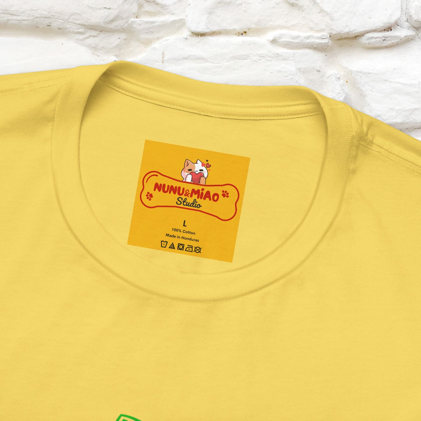 "Happiness Comes From Peace, Peace Comes From Indifference" Cat T-Shirt| Front & Back Design | Nunu&Miao Studio