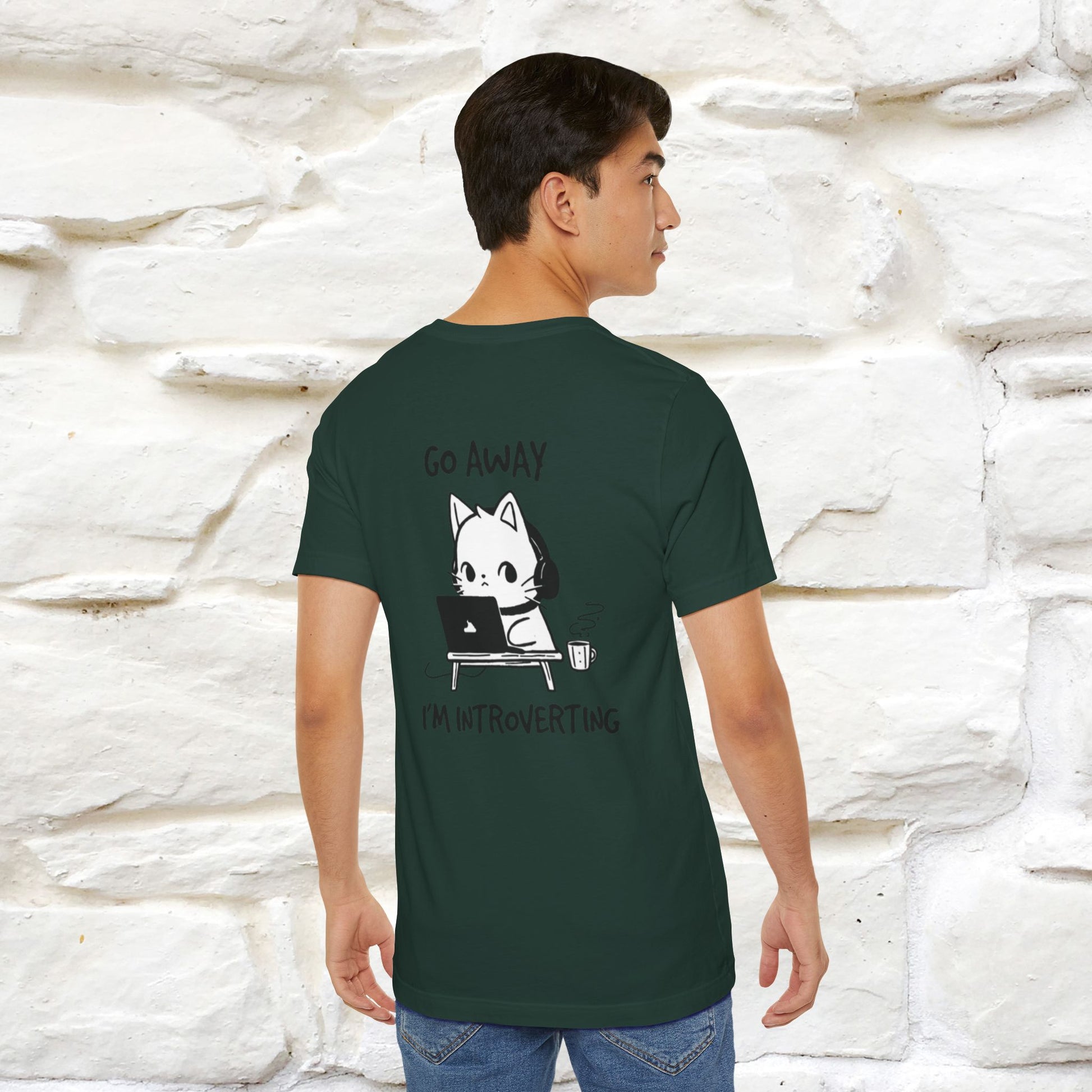 ''Go Away, I’m Introverting'' Cat T-Shirt | Nunu & Miao Studio - Nunu&Miao Studio