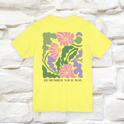 "Remember Your Why'' Cat T-Shirt Front and Back Design | Nunu&Miao Studio