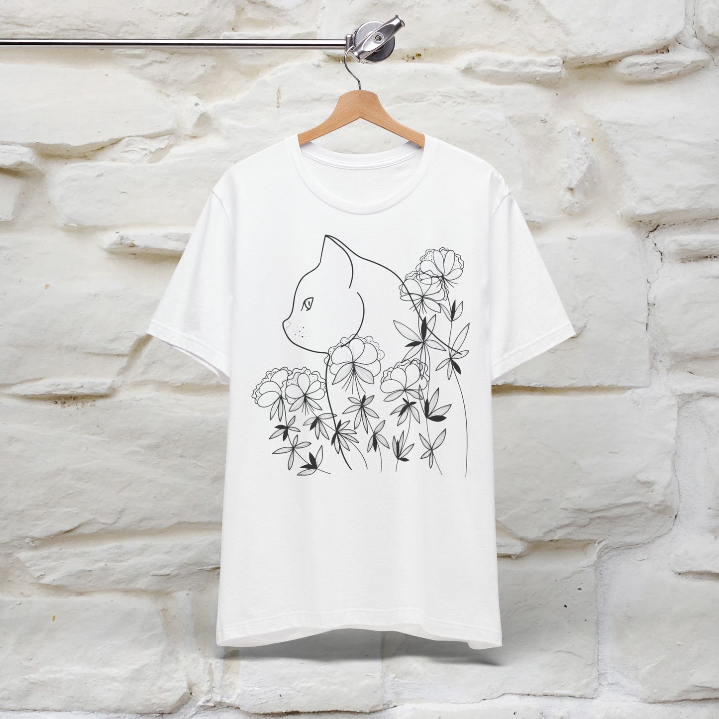 "Cat Flower !" Cat T-Shirt for Men & Women | 100% Cotton*