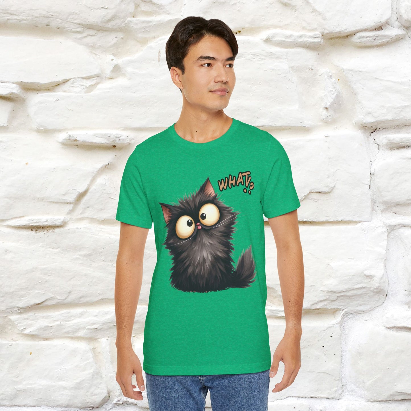 What? Cat T-Shirt for Men & Women | 100% Cotton* Funny & Stylish Tee