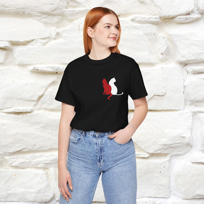 ''Modern Shapes'' Cat T-Shirt Front and Back Design | Nunu&Miao Studio