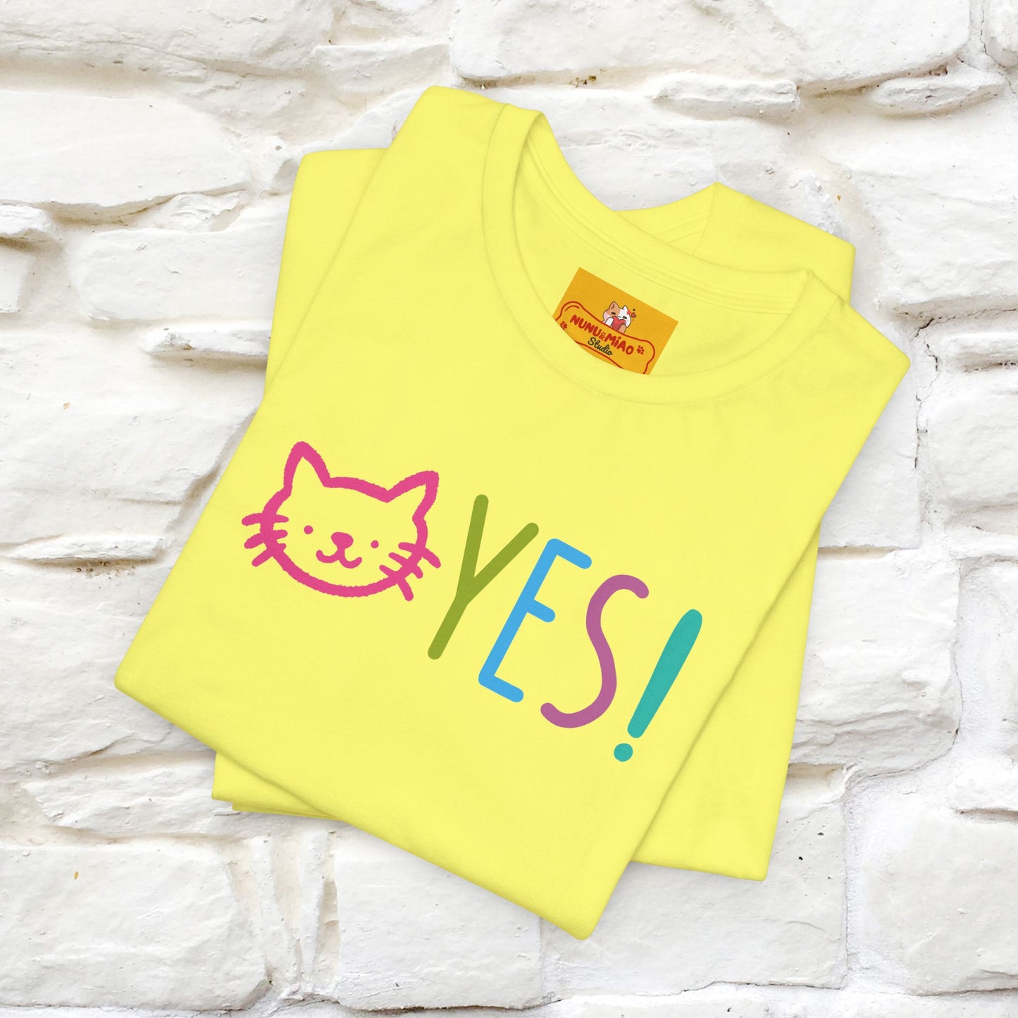 "Yes, Just Do It" Cat T-Shirt| Front & Back Design | Nunu&Miao Studio