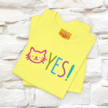 "Yes, Just Do It" Cat T-Shirt| Front & Back Design | Nunu&Miao Studio