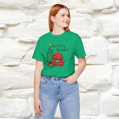 Have a Merry Christmas | Festive Cat Christmas Shirt for Men & Women | 100% Cotton