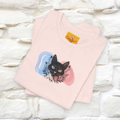 ''Pink and Blu'' Cat T-Shirt Front and Back Design | Nunu&Miao Studio
