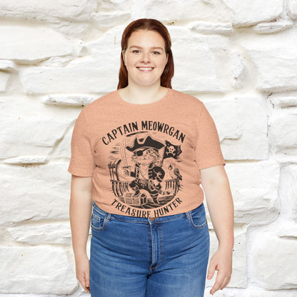 Captain Meowrgan Treasure Hunter T-Shirt | Adventure Cat Tee for Men & Women | 100% Cotton*