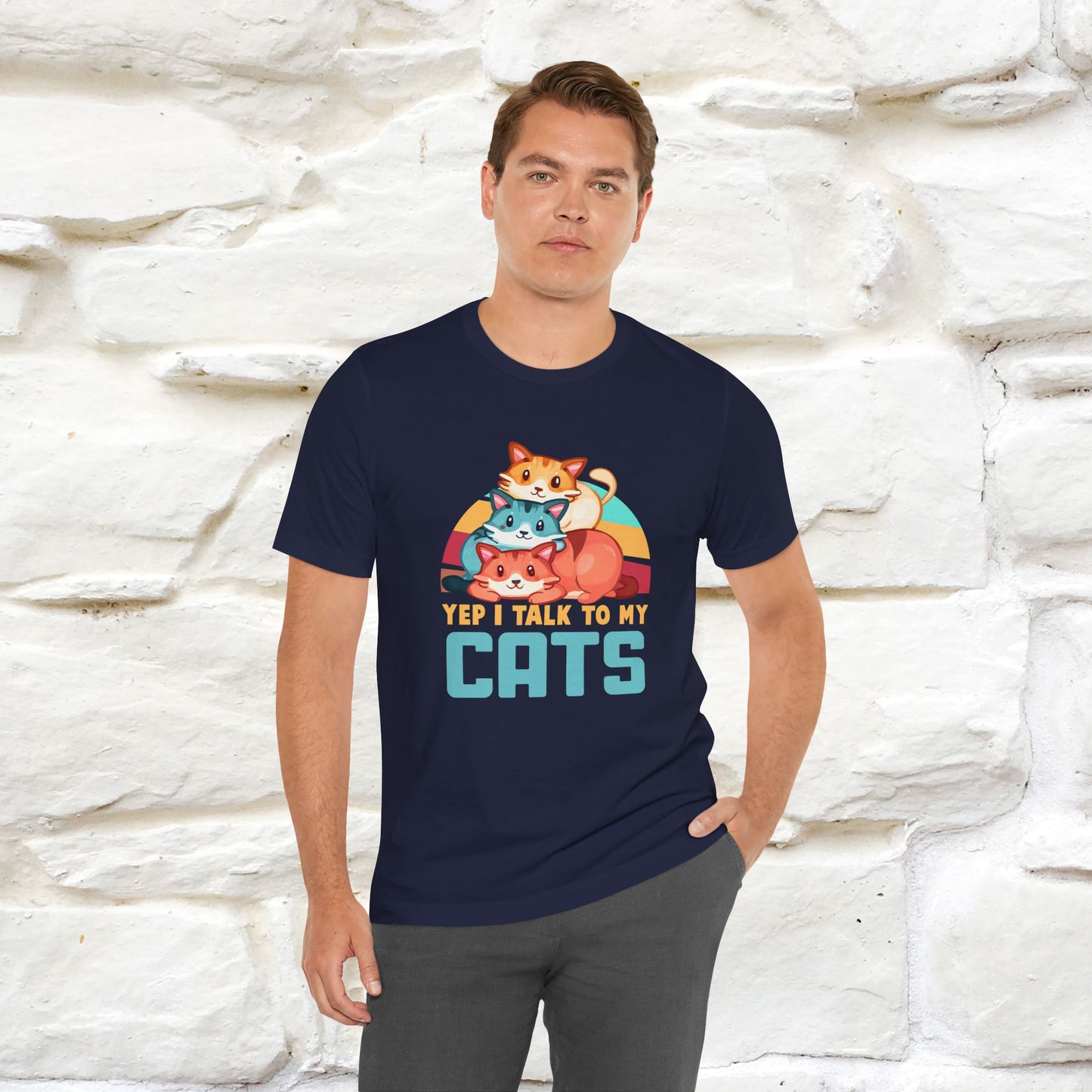 ''Yep, I Talk To My Cats'' Cute Cat T-Shirt for Men & Women | 100% Cotton* 🐾