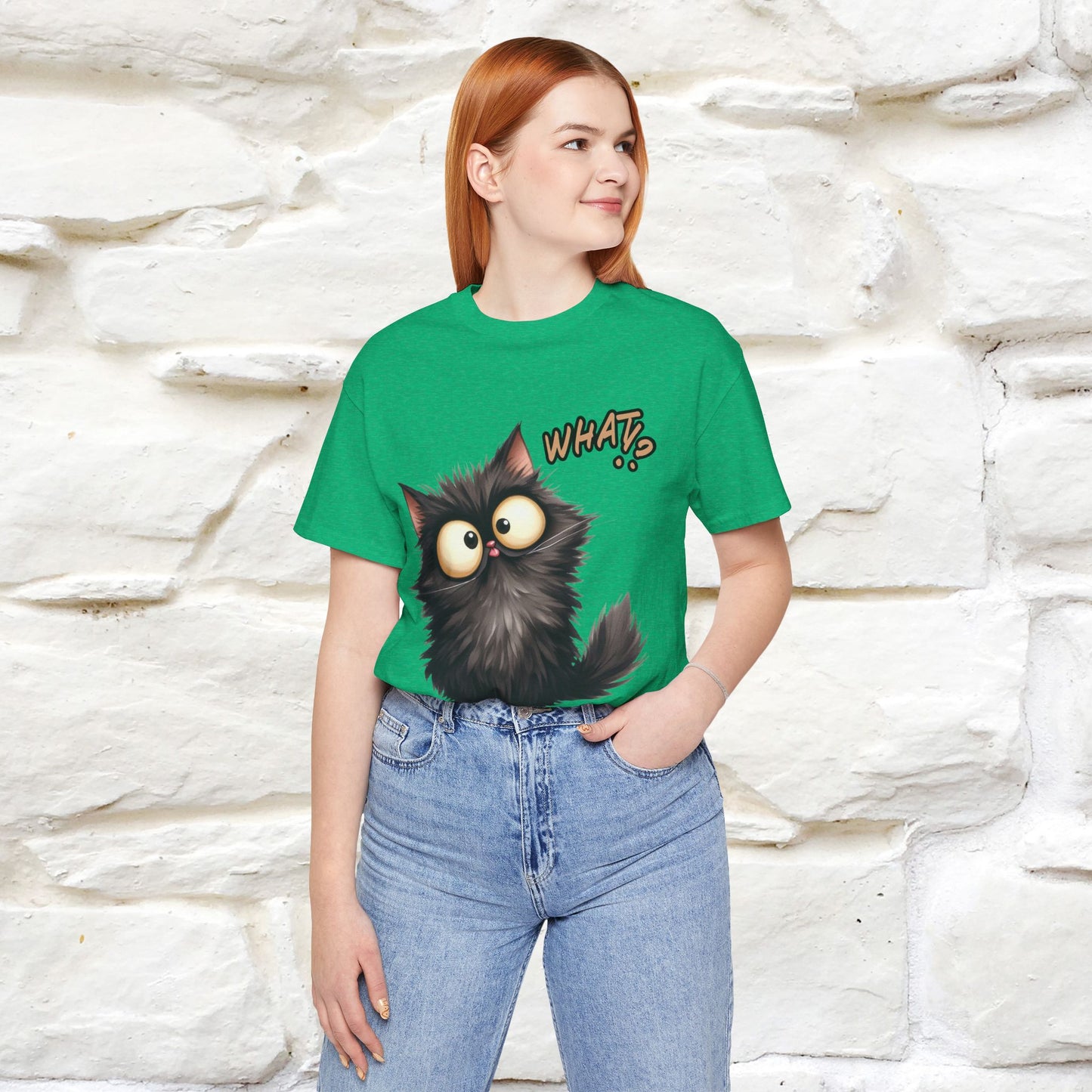 What? Cat T-Shirt for Men & Women | 100% Cotton* Funny & Stylish Tee