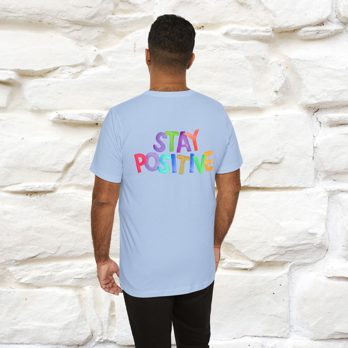 "Stay Positive'' Cat T-Shirt | Front & Back Design | Nunu&Miao Studio