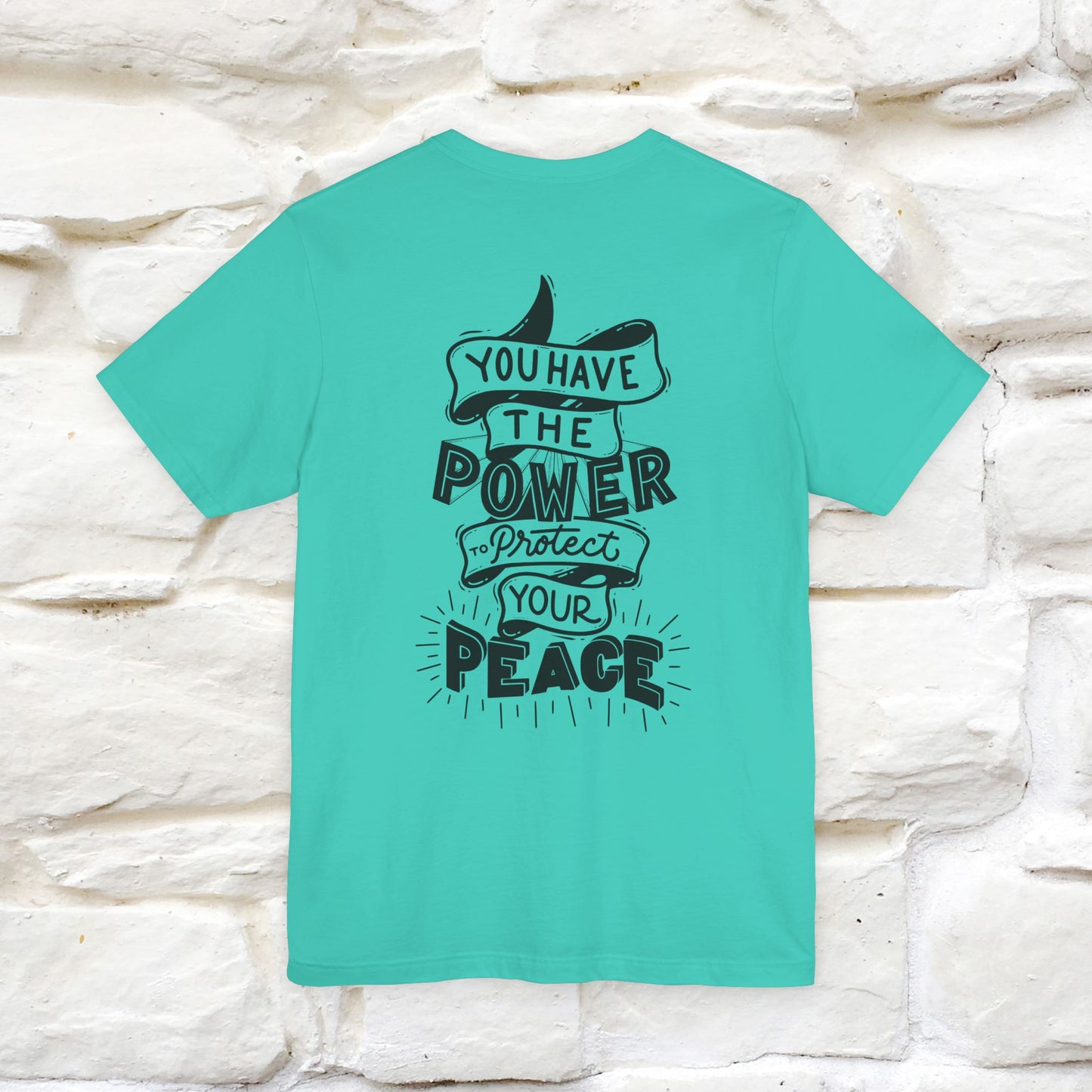 "You Have the Power to Protect Your Peace" Cat T-Shirt| Front & Back Design | Nunu&Miao Studio
