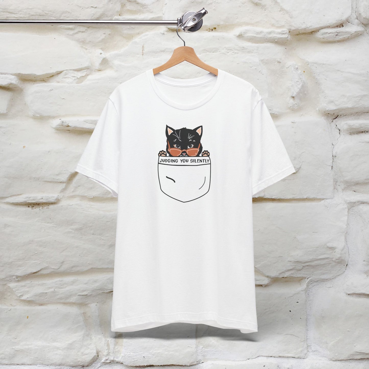 Judging You Silently Cat T-Shirt for Men | 100% Cotton* Funny & Sassy Tee