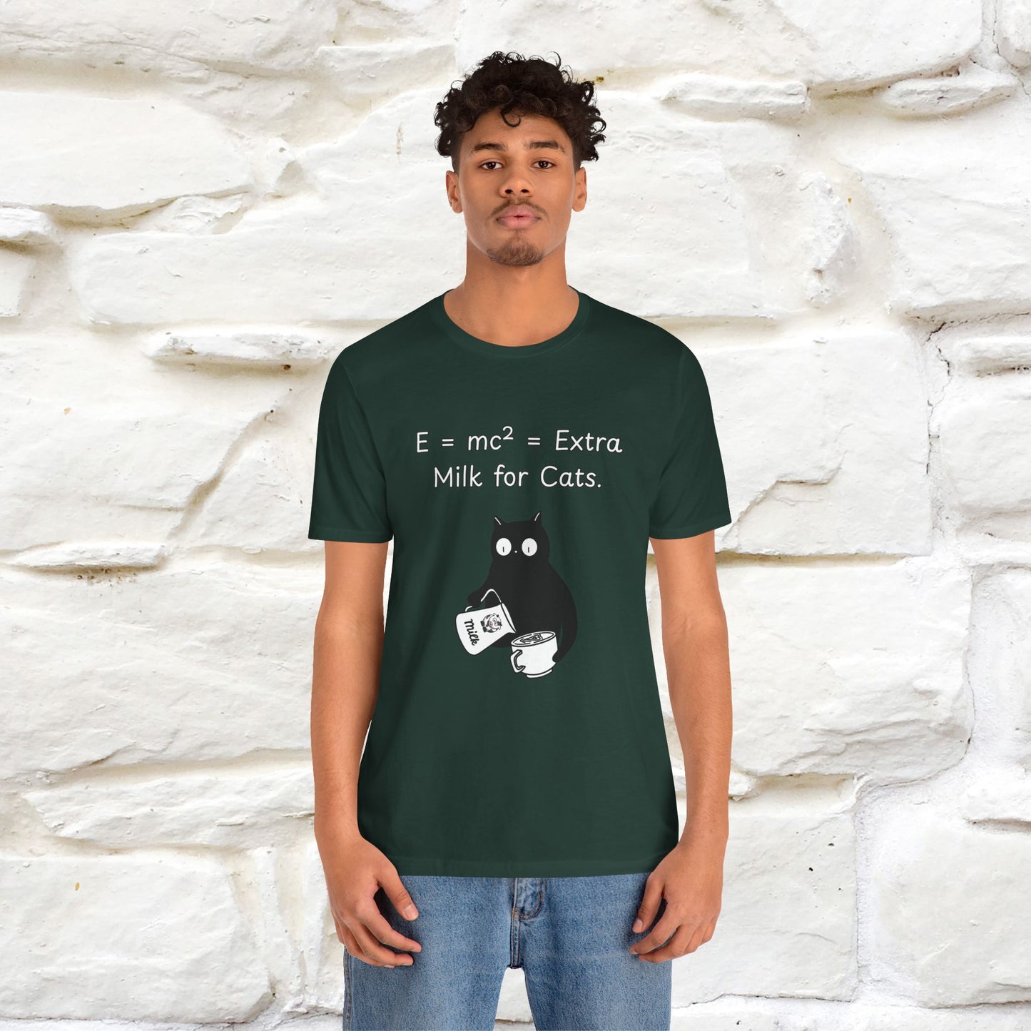 ''E = mc² = Extra Milk for Cats.''| Funny T-Shirt | Nunu&Miao Studio