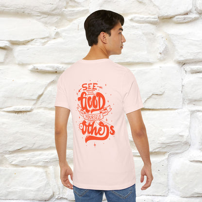 "See the Good in Yourself and Others" Cat T-Shirt | Front & Back Design | Nunu&Miao Studio