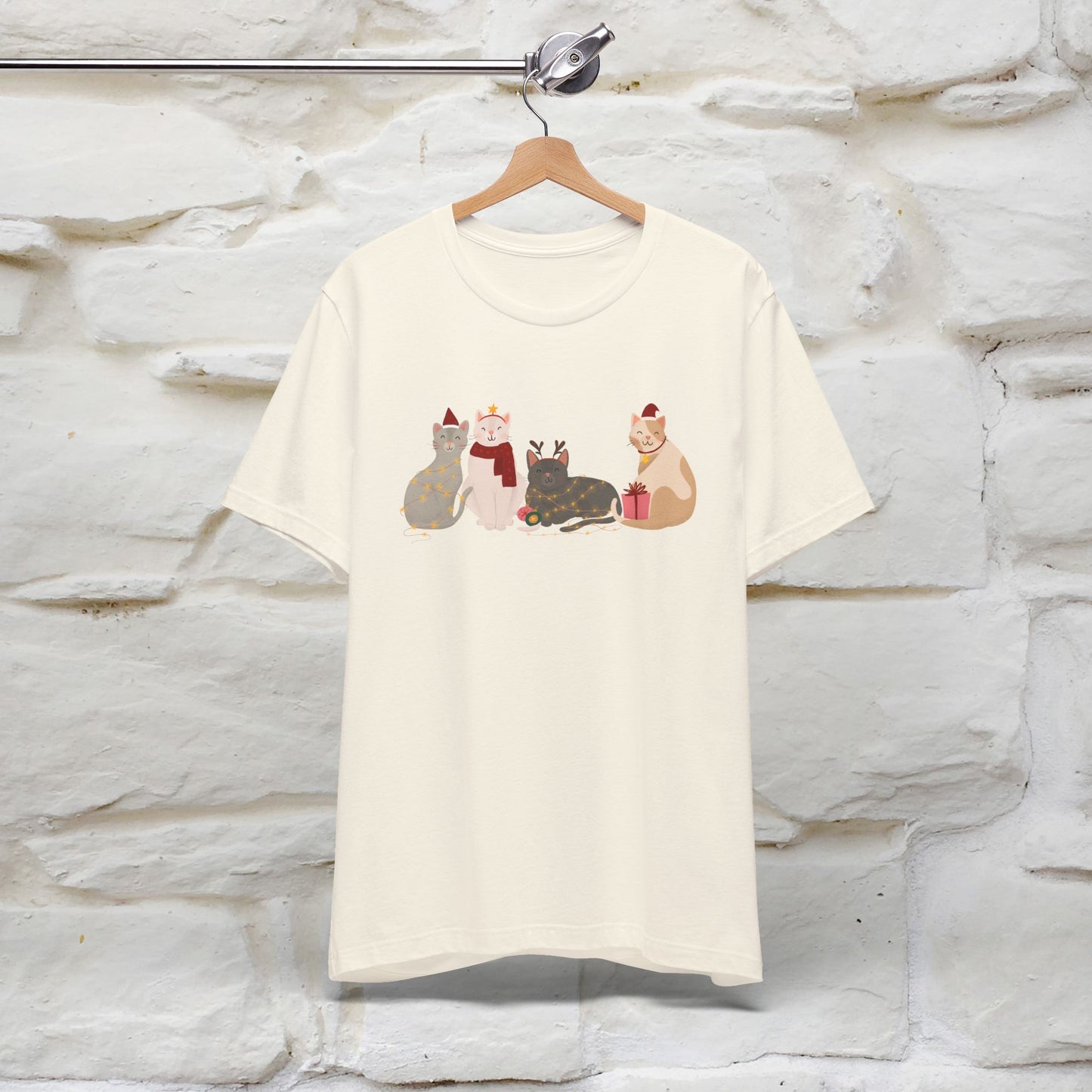 “Cat Family Christmas T-Shirt | Festive Cat Shirt for Men & Women | 100% Cotton”