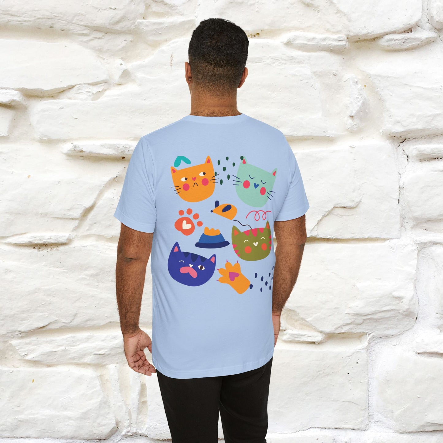''The Power Of Meow'' Cat T-Shirt Front and Back Design | Nunu&Miao Studio