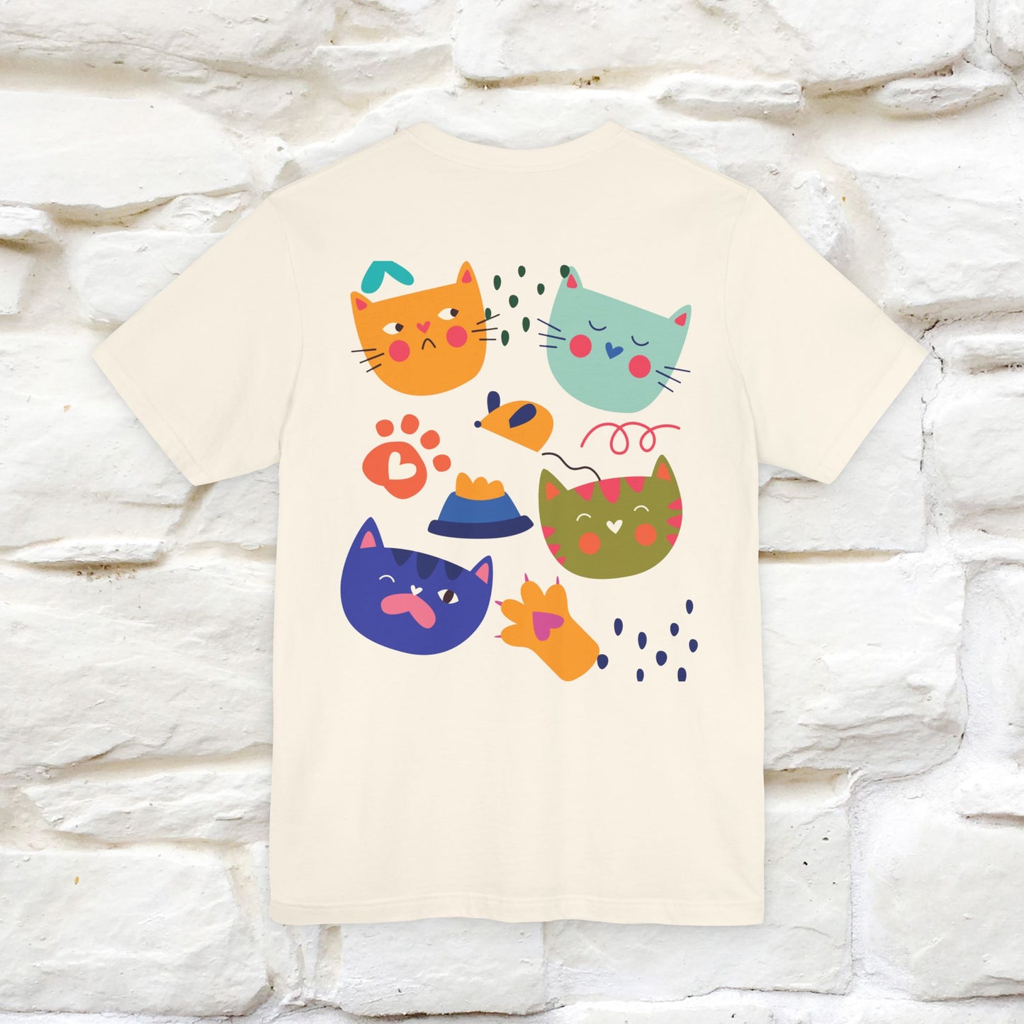 ''The Power Of Meow'' Cat T-Shirt Front and Back Design | Nunu&Miao Studio