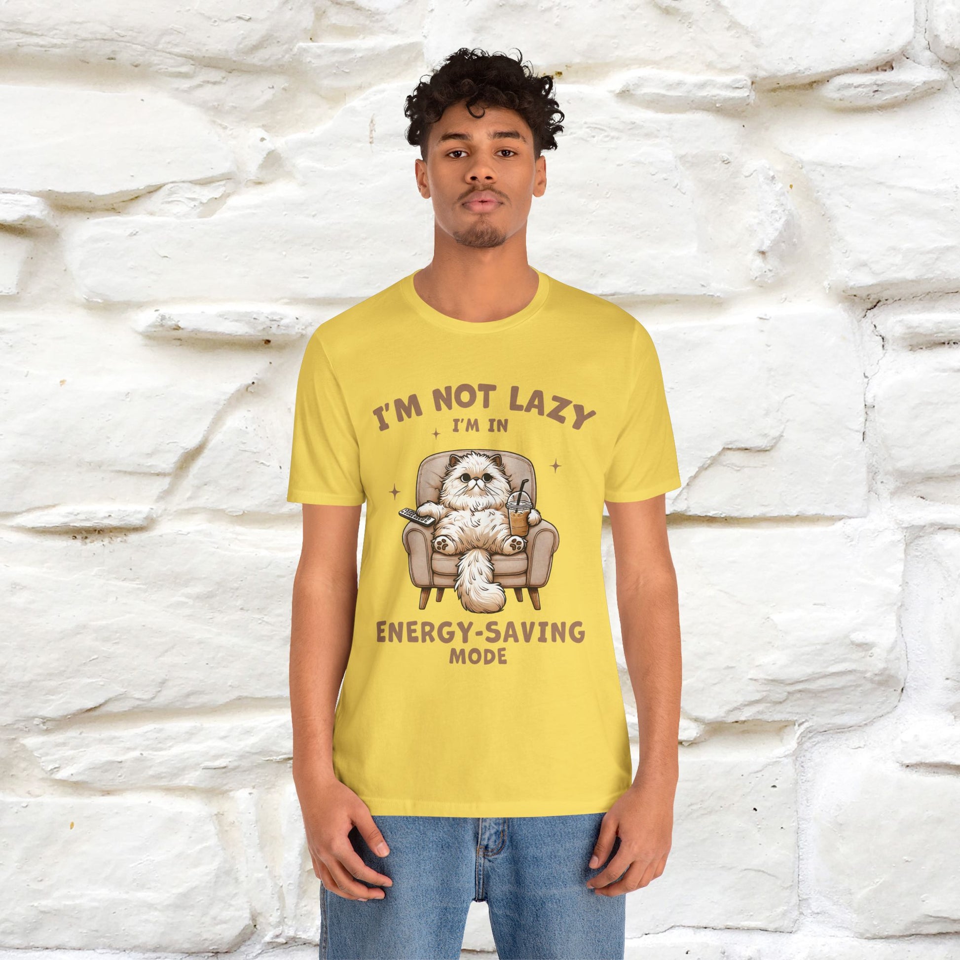 "I'm Not Lazy I'm In Energy-Saving Mode " Cat T-shirt |Nunu&Miao Studio - Nunu&Miao Studio