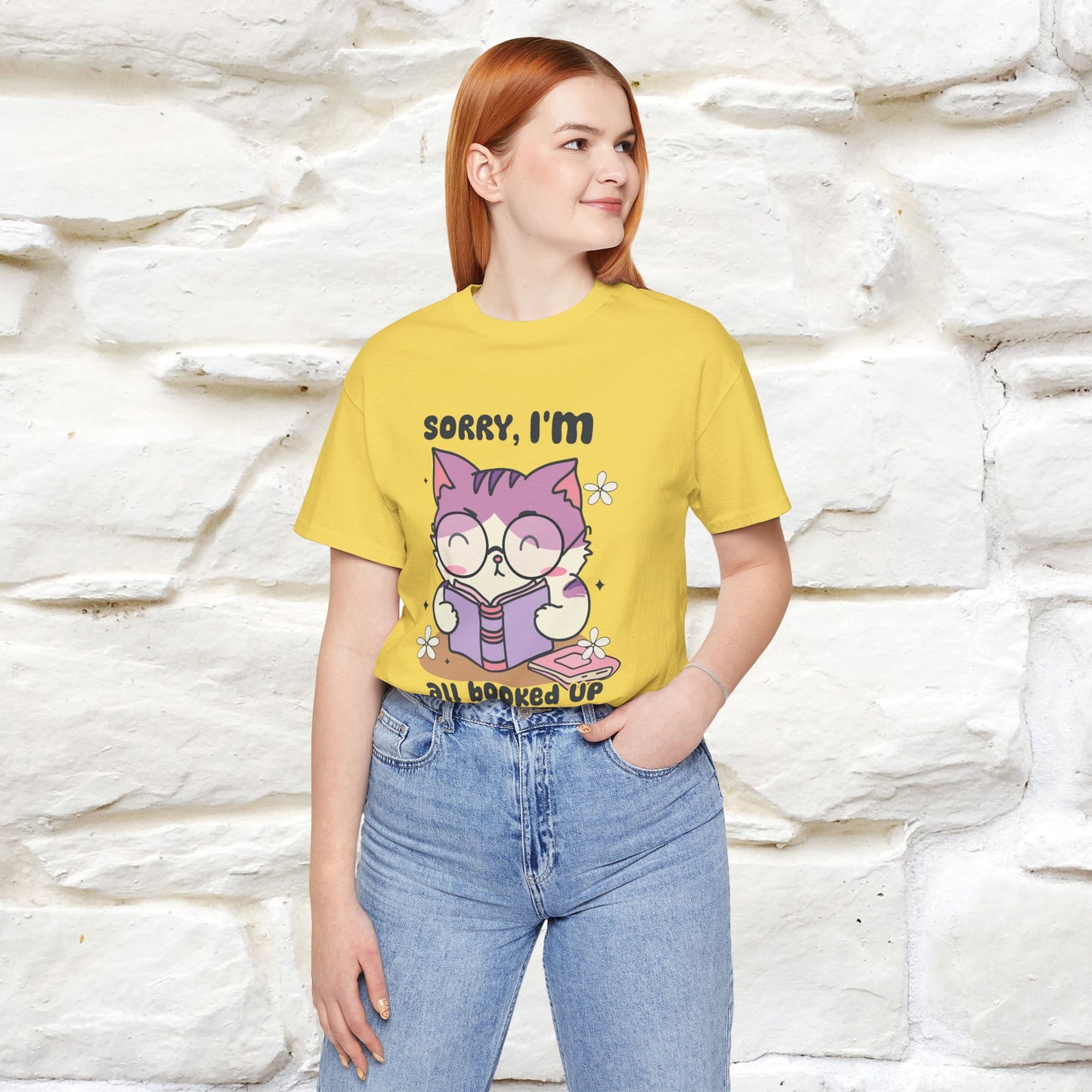''Sorry I am All Booked Up| Cute Cat T-Shirt |Nunu&Miao Studio