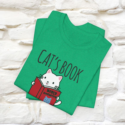 "Cat's Book Coffee" Cat T-Shirt for Men & Women | 100% Cotton* | Cozy Vibes for Book & Cat Lovers