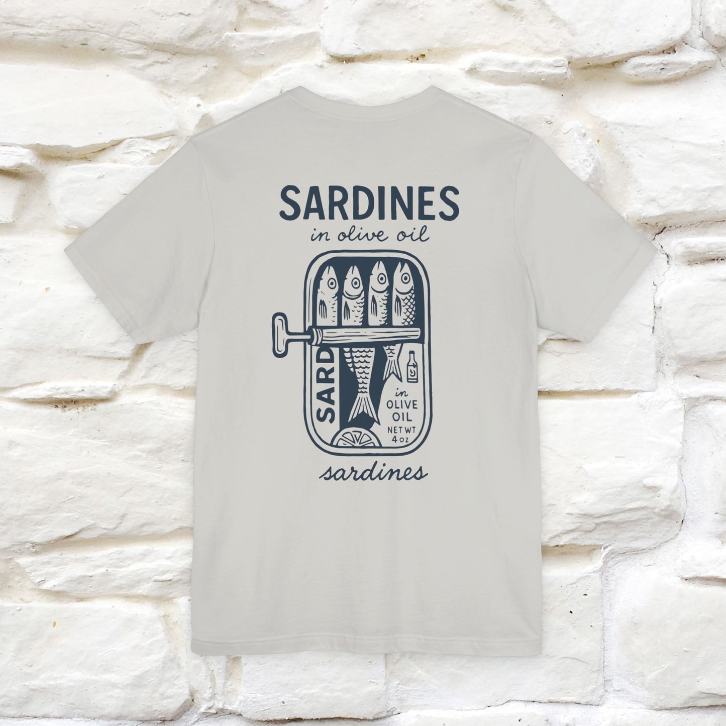 "Sardines In Olive Oil" Cute T-shirt | Front & Back Design|Nunu&Miao Studio