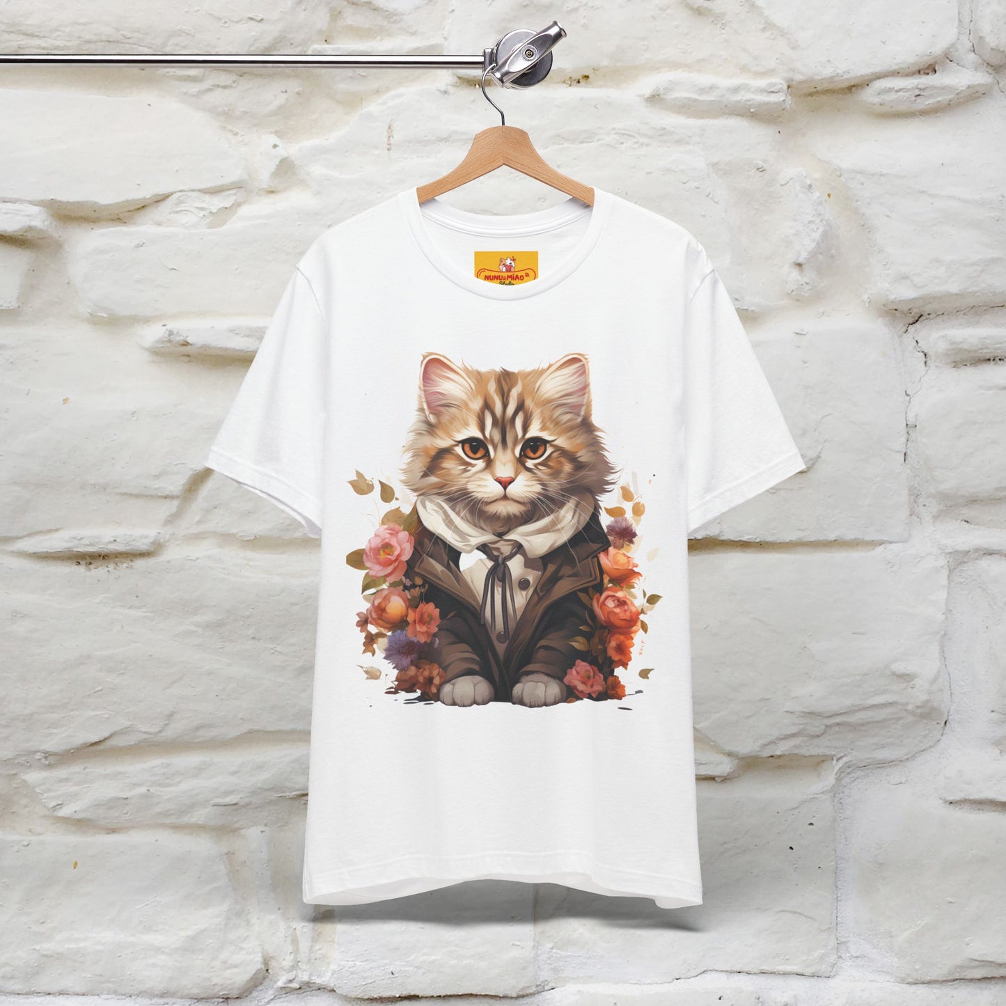 "Mr. Meow" Elegante T-shirt con gatto per uomo e donna | 100% cotone*
