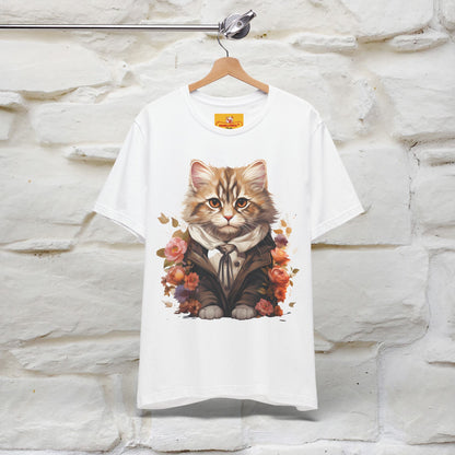 "Mr. Meow" Elegante T-shirt con gatto per uomo e donna | 100% cotone*