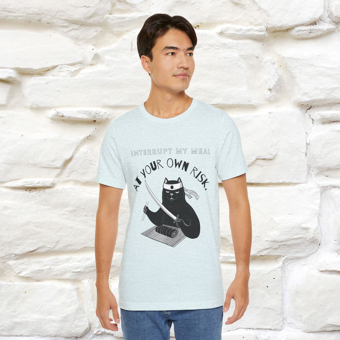 "Interrupt My Meal At Your Own Risk" Cat T-shirt for Men & Women | 100% Cotton*