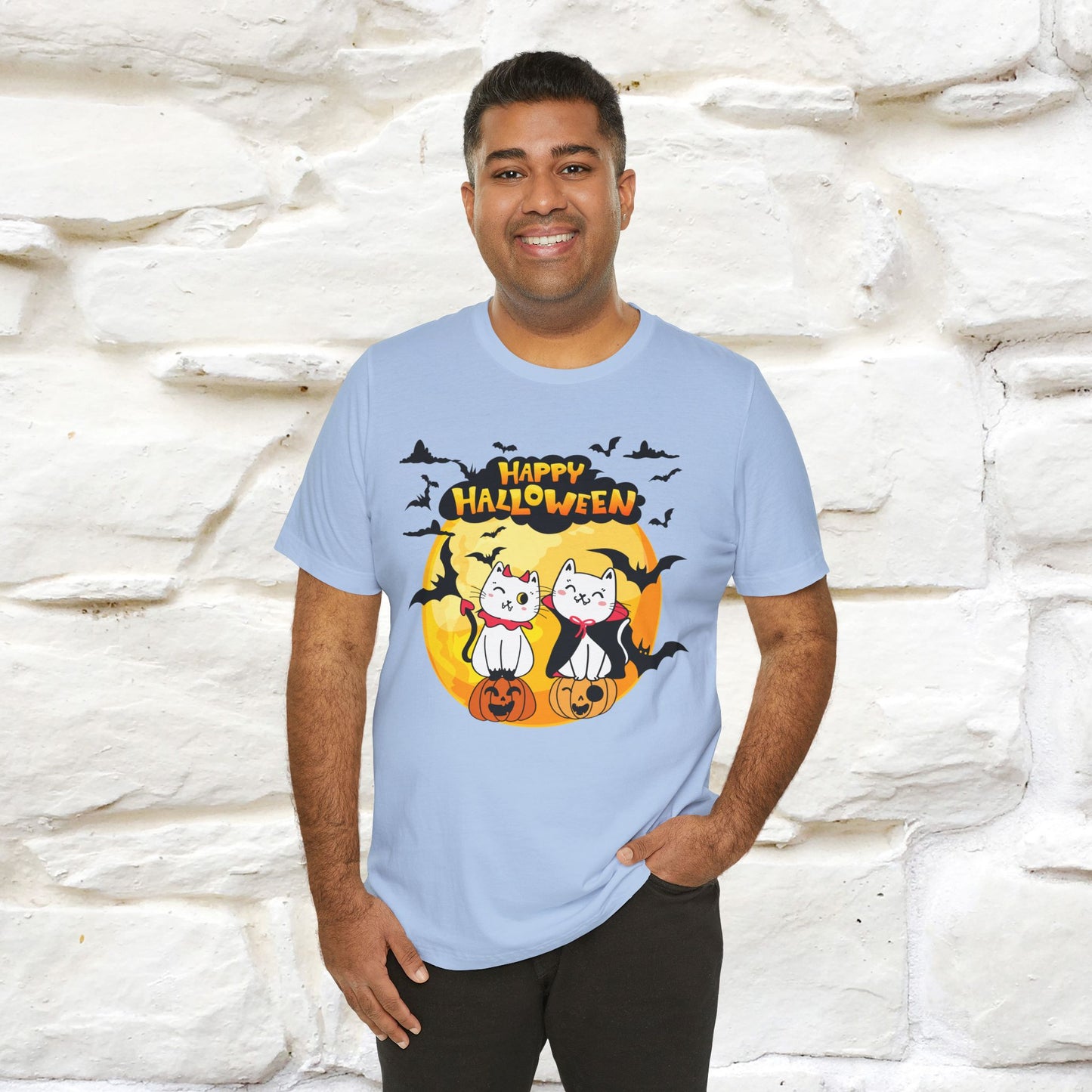 "Happy Halloween Cat Couple " Cat  T-shirt |Nunu&Miao Studio
