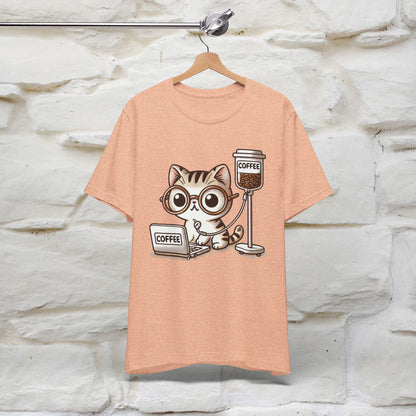 "Coffee Runs Through My Veins" Cat T-shirt for Men & Women | 100% Cotton* | Cat Lover Tee