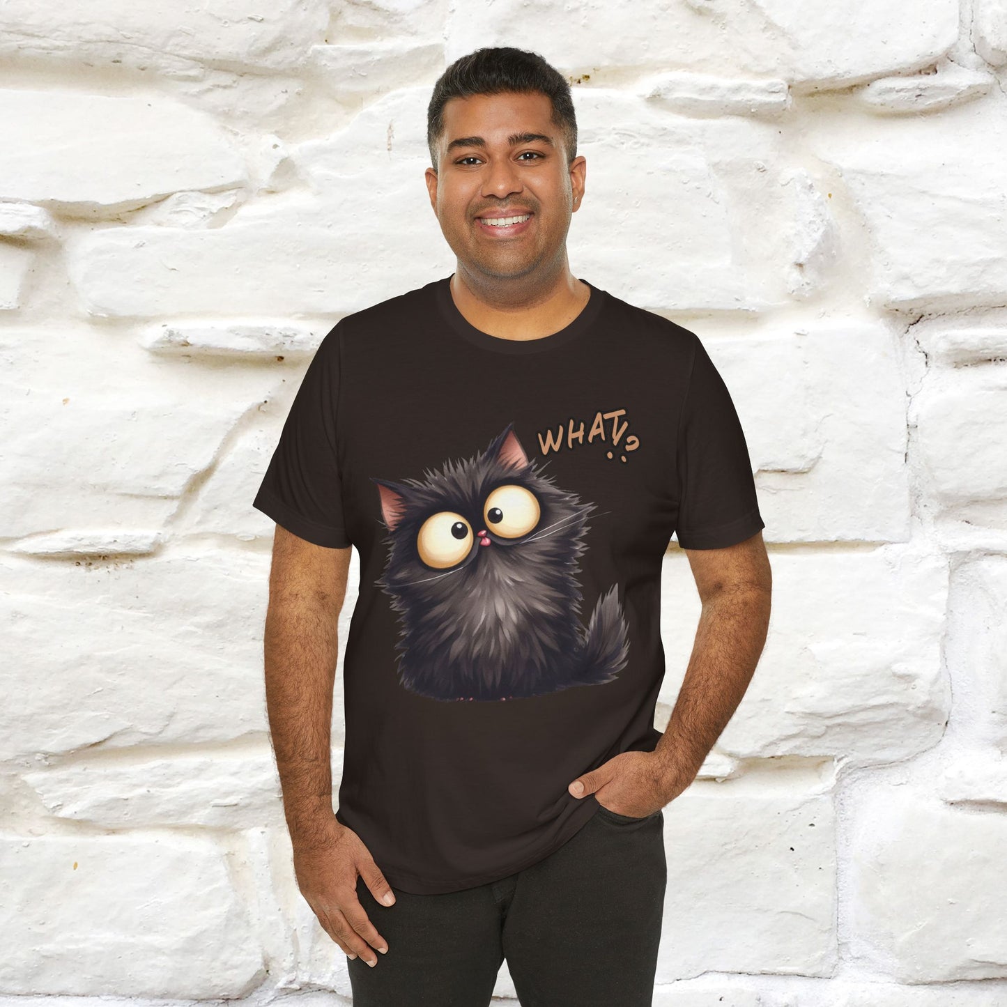 What? Cat T-Shirt for Men & Women | 100% Cotton* Funny & Stylish Tee