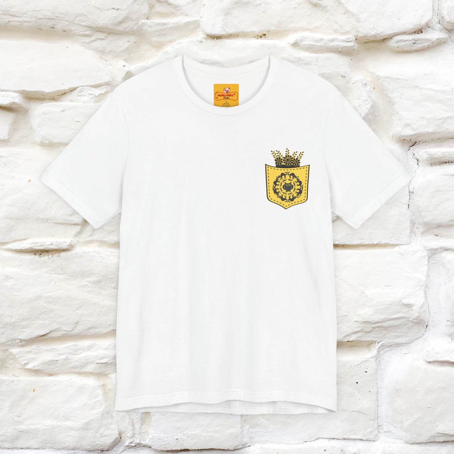 ''Black Cat Circle'' Cat T-Shirt Front and Back Design | Nunu&Miao Studio