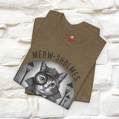 Meow-Sholmes: The Case of the Missing Kibble T-Shirt | Detective Cat Tee for Men & Women | 100% Cotton*